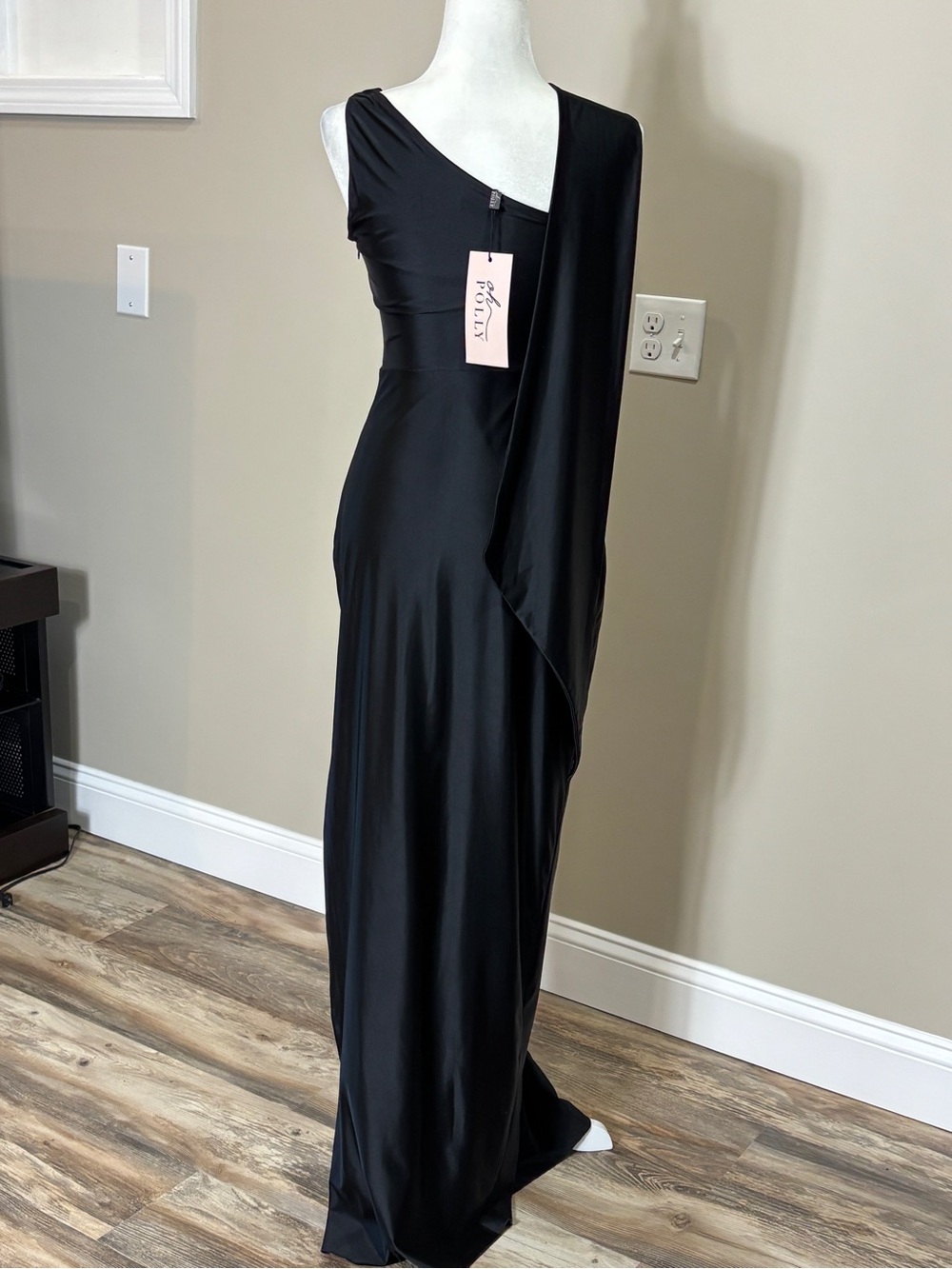 Oh Polly Sheril Asymmetric Scarf-Detail Maxi Dress - Picture 9 of 17